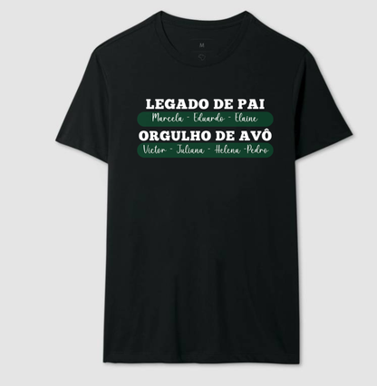 Camiseta Personalizada Legado Pai , Orgulho Avô