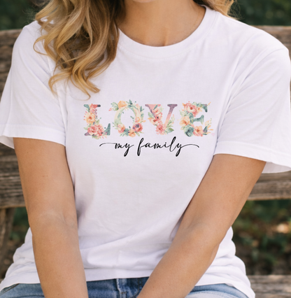 Camiseta Love Floral My Family