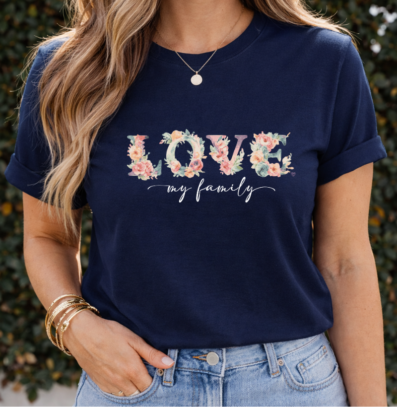 Camiseta Love Floral My Family