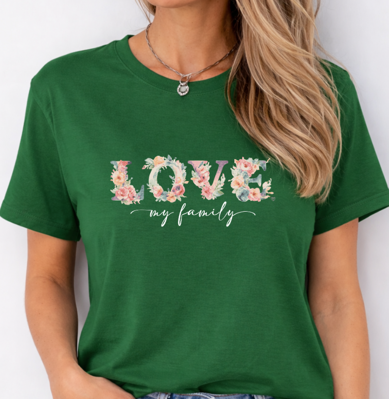 Camiseta Love Floral My Family