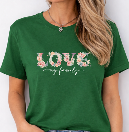 Camiseta Love Floral My Family