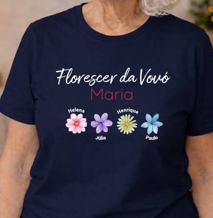 Camiseta Personalizada Florescer da Vovó