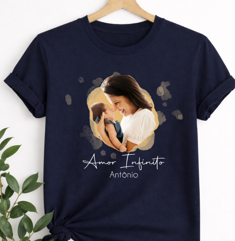 Camiseta Personalizada Mãe e Filho Amor Infinito