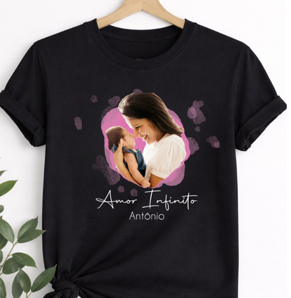 Camiseta Personalizada Mãe e Filho Amor Infinito