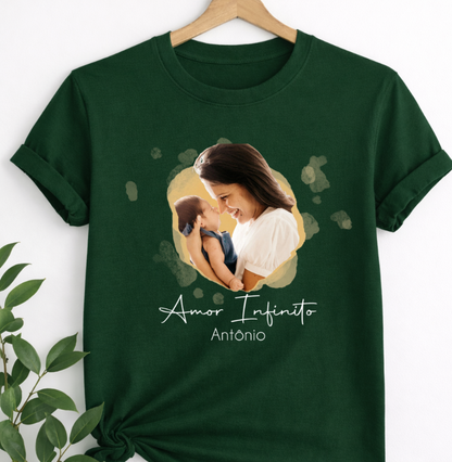 Camiseta Personalizada Mãe e Filho Amor Infinito