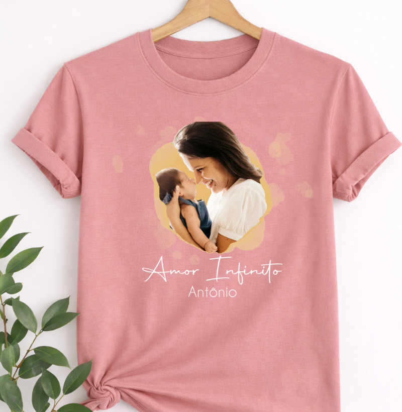 Camiseta Personalizada Mãe e Filho Amor Infinito