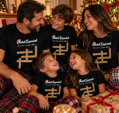 Camiseta Personalizada Natal especial em família