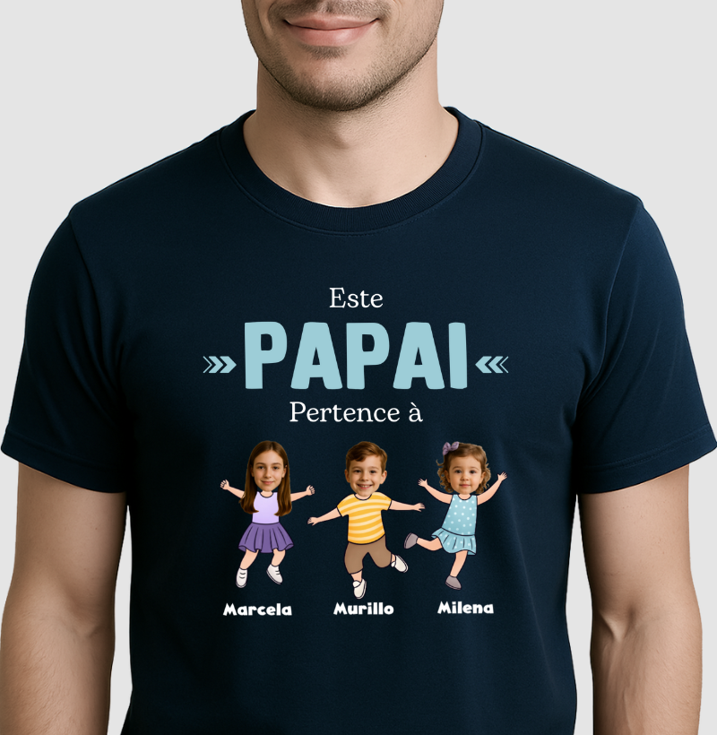 Camiseta Personalizada Pai incrível pertence à