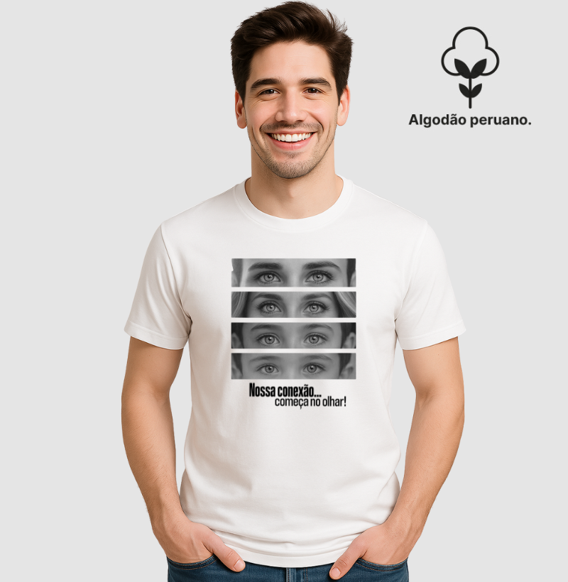 Camiseta Personalizada Olhares (Algodão Peruano)
