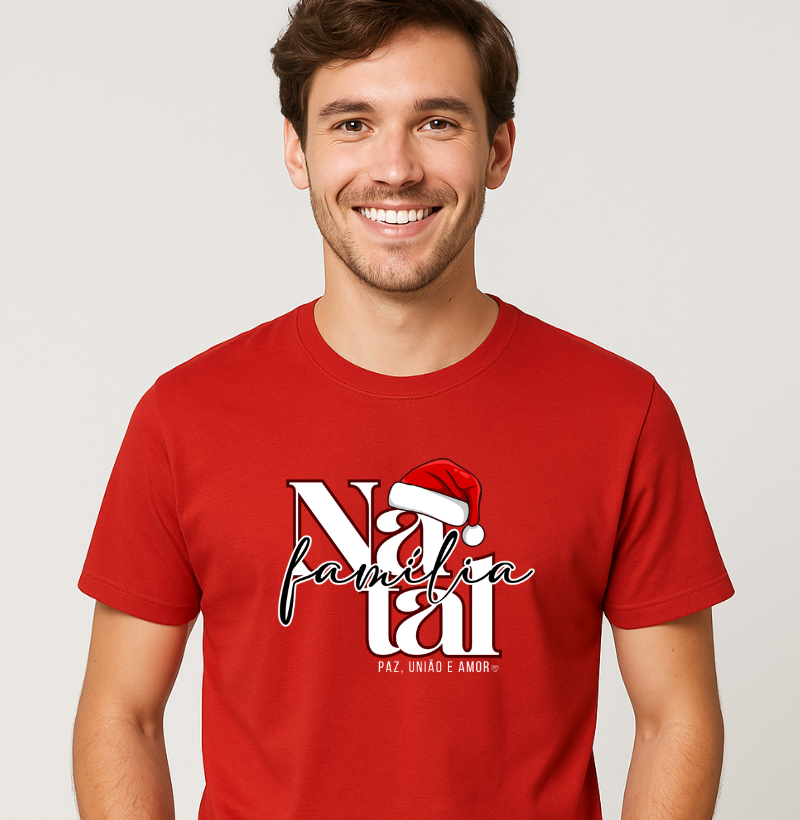 Camiseta Natal Paz, união e amor
