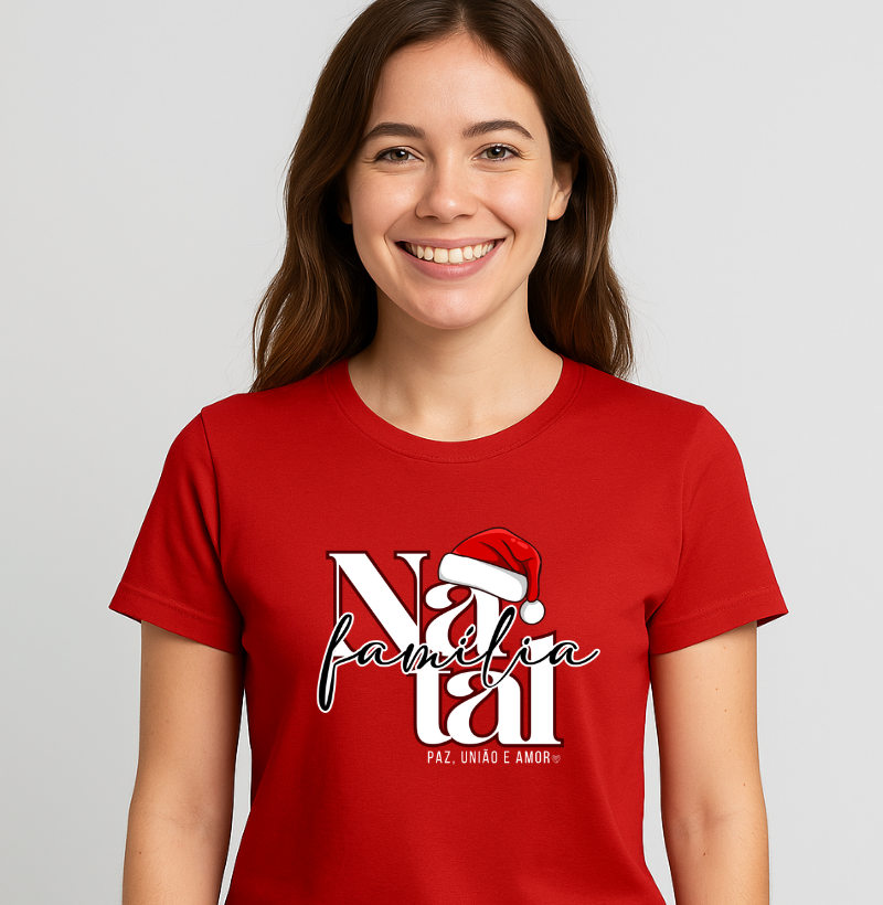 Camiseta Natal Paz, união e amor
