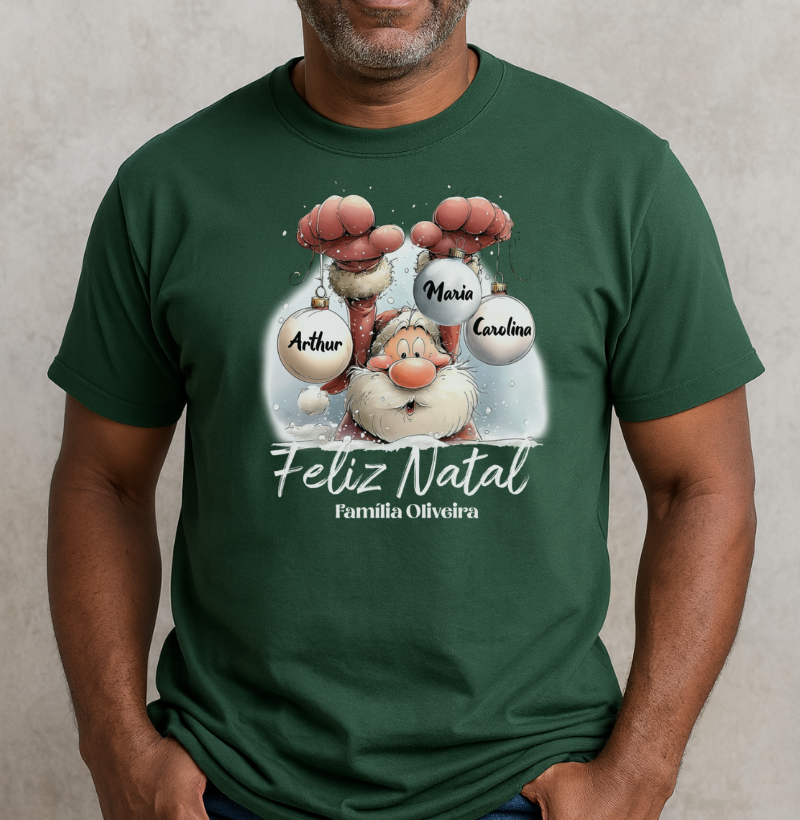 Camiseta Personalizada Natal Papai Noel