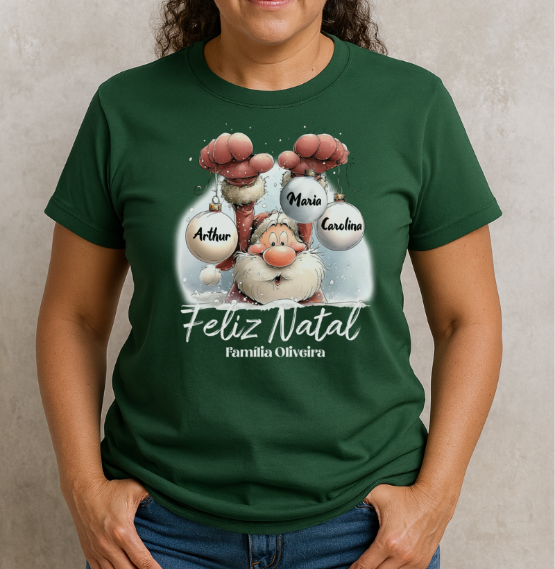 Camiseta Personalizada Natal Papai Noel