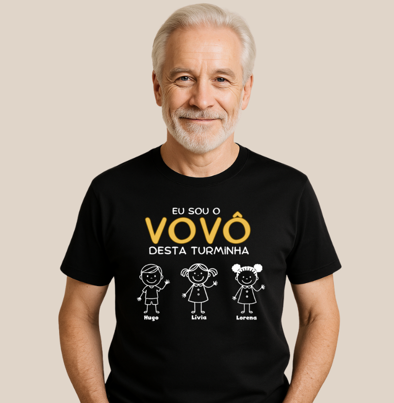 Camiseta Personalizada Eu sou Vovô desta turminha