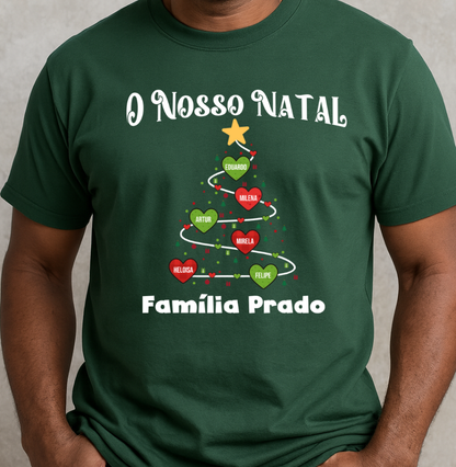 Camiseta Personalizada Árvore de natal com nomes