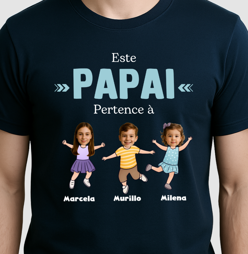 Camiseta Personalizada Pai incrível pertence à