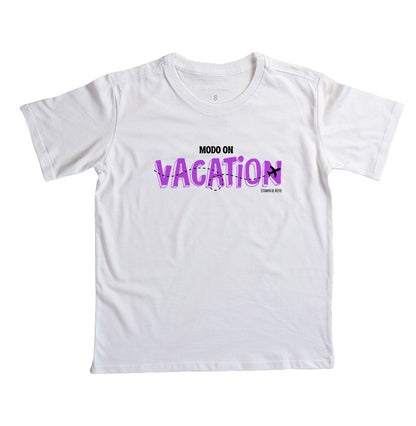 Camiseta Infantil Viagem Vacation Modo on