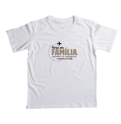 Camiseta Infantil Férias em Família