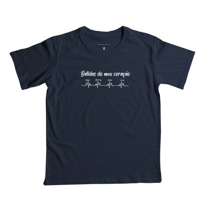 Camiseta Infantil Personalizada Batidas do meu coração