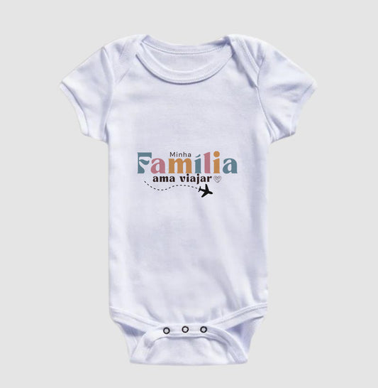 Body Infantil Família Ama Viajar