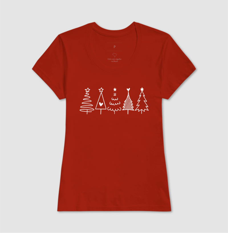 Camiseta Árvores de Natal