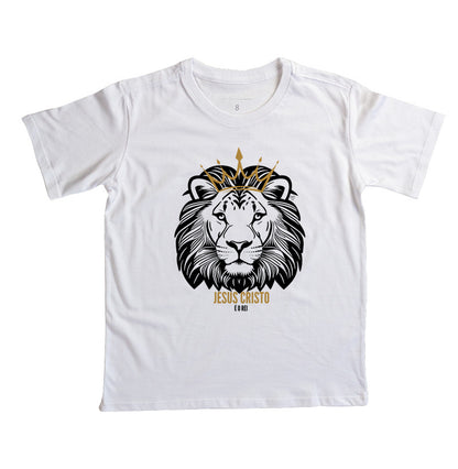 Camiseta Infantil Jesus Cristo é o Rei