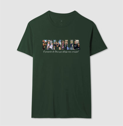 Camiseta - Família Letras com Fotos