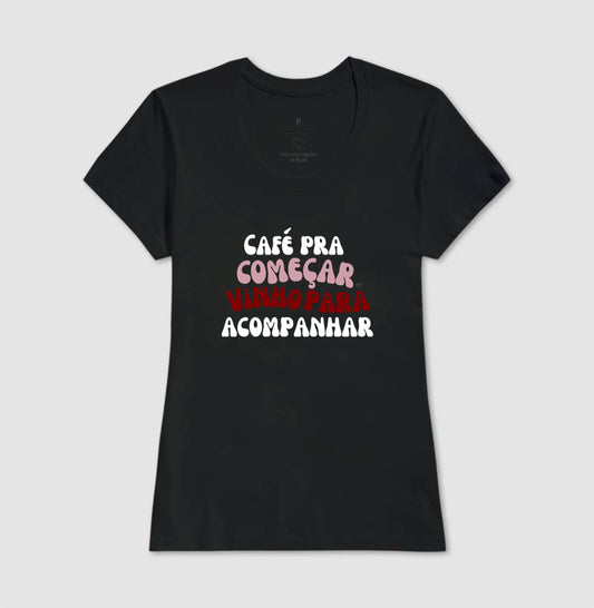Camiseta Café e Vinho
