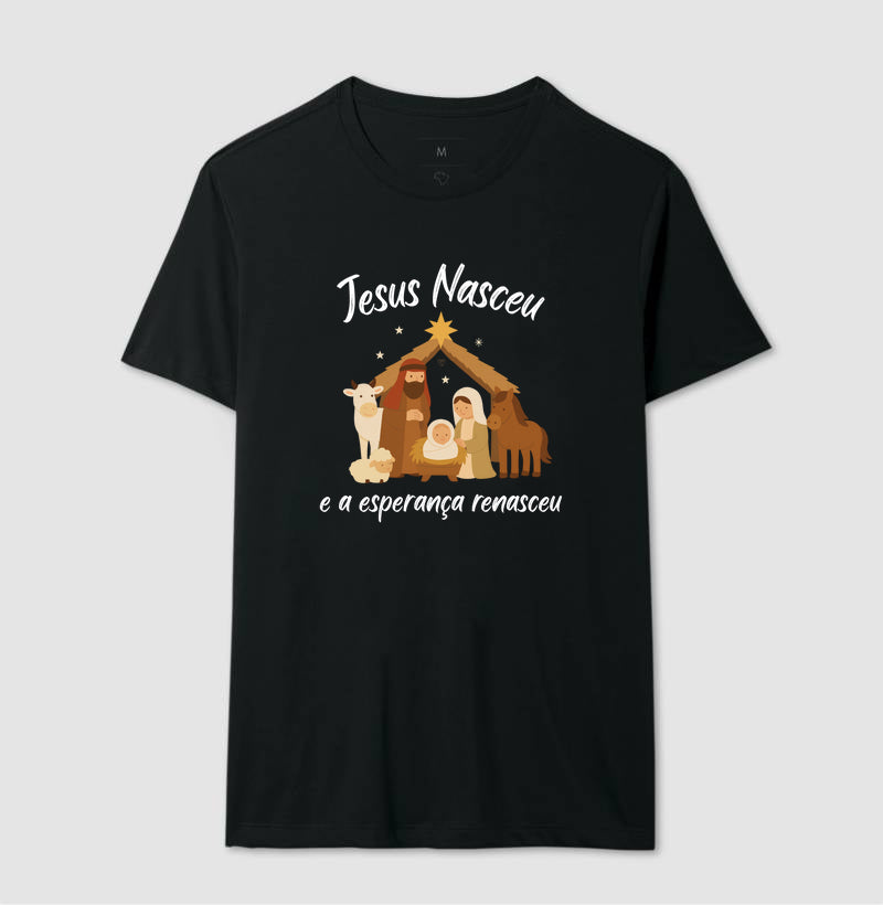 Camiseta natal Jesus Renasceu