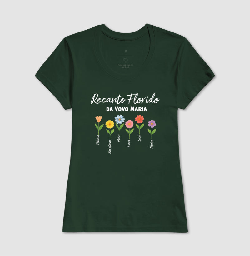 Camiseta Personalizada Recanto Florido da Vovó