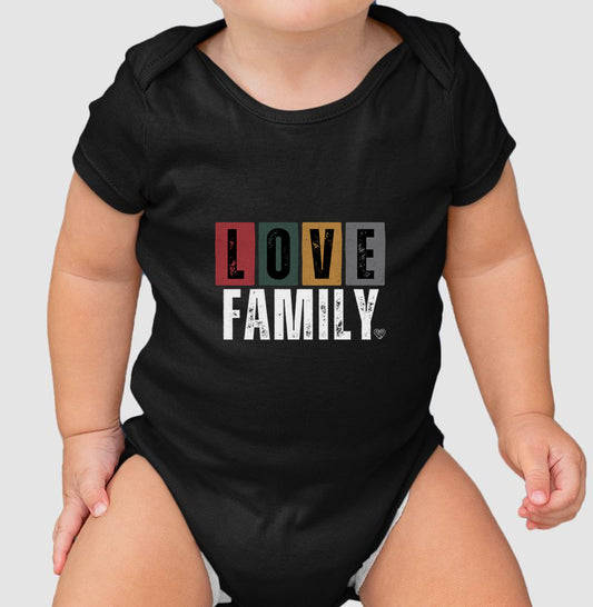 Body infntil - Love Family colorida