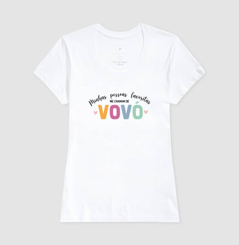 Camiseta minhas pessoas favoritas me chamam de vovó