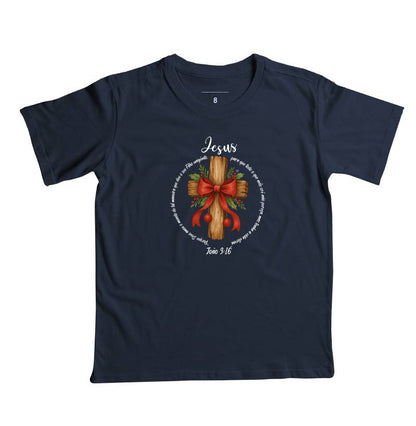 Camiseta Infantil natal Deus amou o mundo
