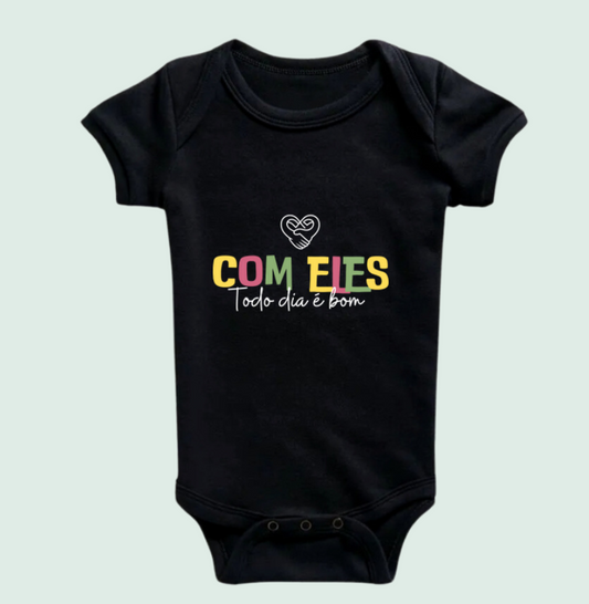 Body Infantil Família Com eles
