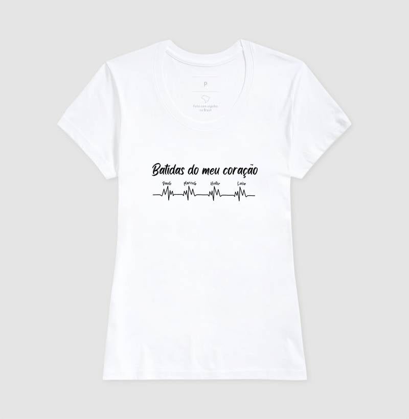 Camiseta Personalizada Batidas do meu coração