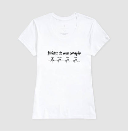 Camiseta Personalizada Batidas do meu coração