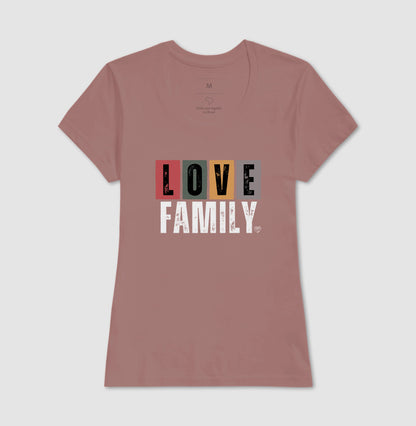 Camiseta - Love Family colorida