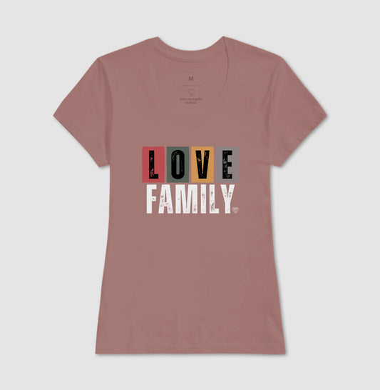 Camiseta - Love Family colorida