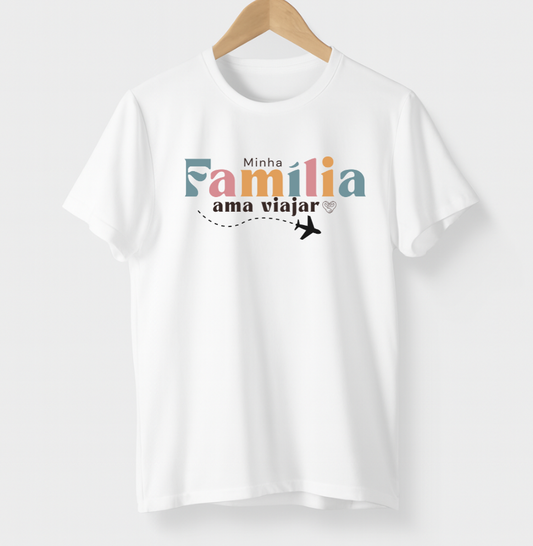 Camiseta Família Ama Viajar