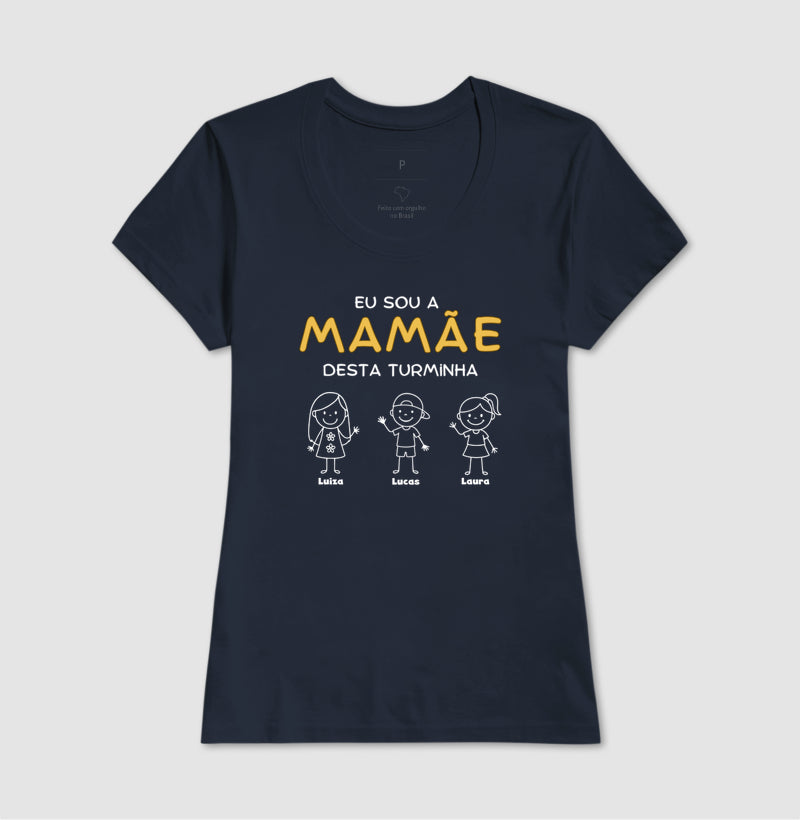 Camiseta Personalizada Eu sou a Mamãe desta turminha
