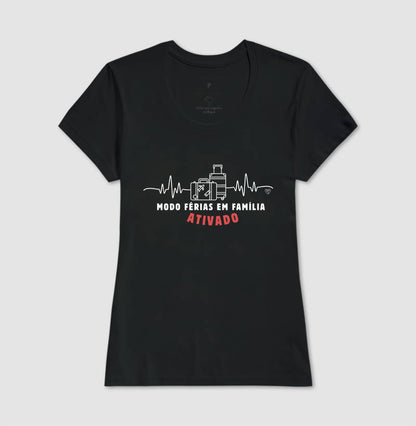Camiseta Modo Férias em Família Ativado