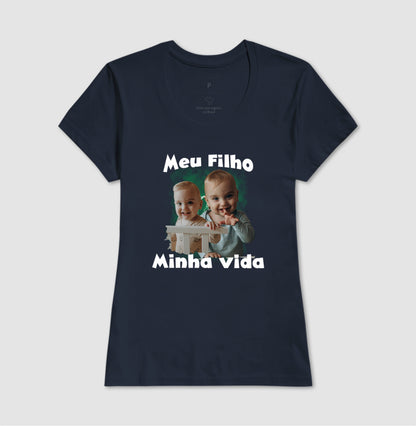Camiseta Bootleg Personalizada  Meus Filhos com fotos