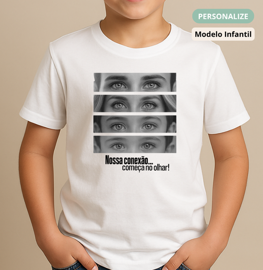 Camiseta Infantil Personalizada Olhares