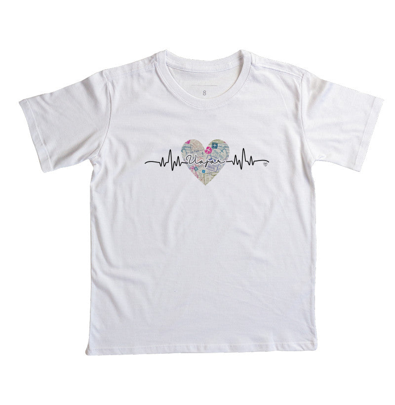 Camiseta Infantil Amo Viajar
