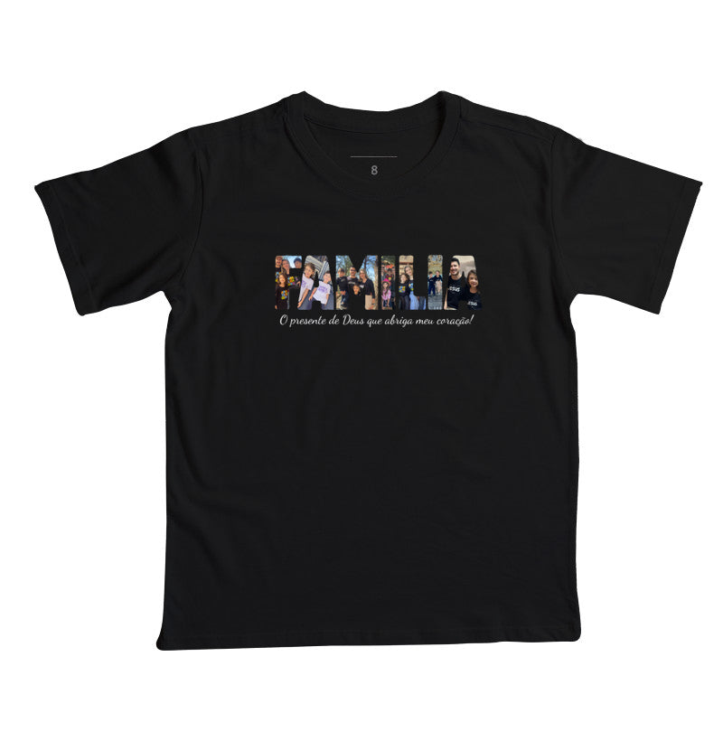 Camiseta - Família Letras com Fotos