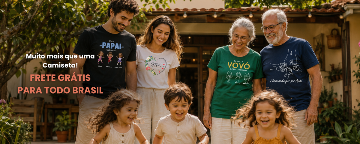 Compre duas camisetas personalizadas e leve a terceira grátis