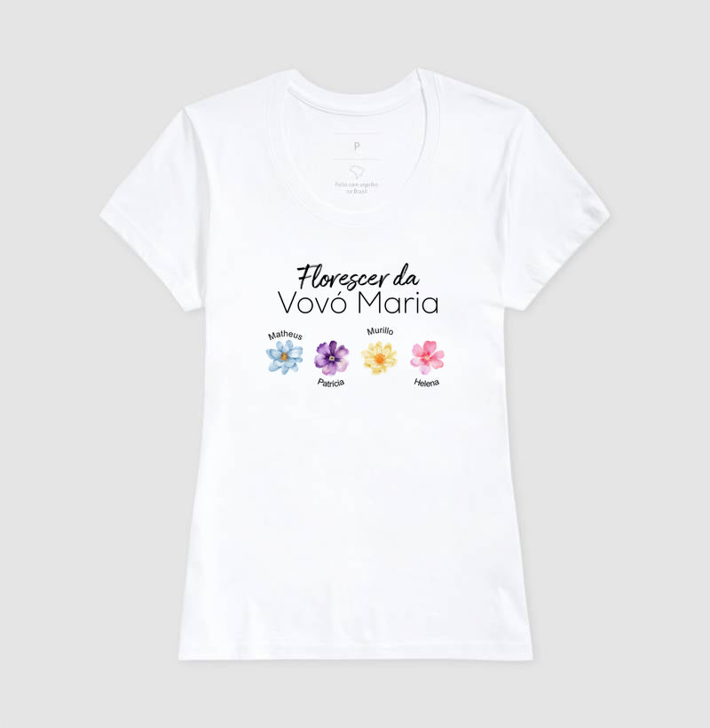 Camiseta Personalizada Florescer da Vovó