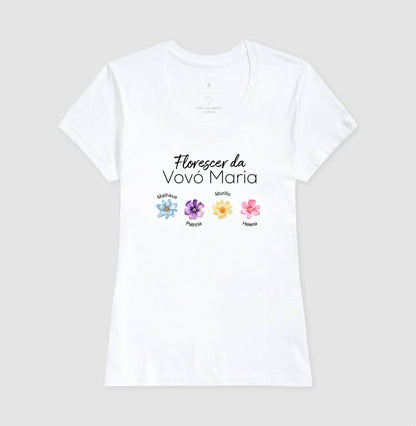 Camiseta Personalizada Florescer da Vovó