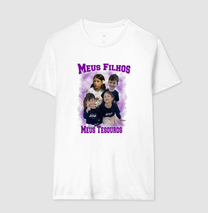 Camiseta Bootleg Personalizada - Meus Tesouros Com fotos