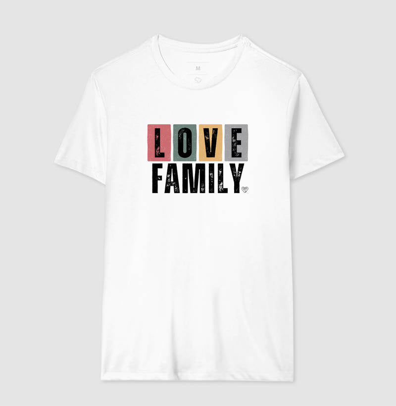 Camiseta Love Family colorida